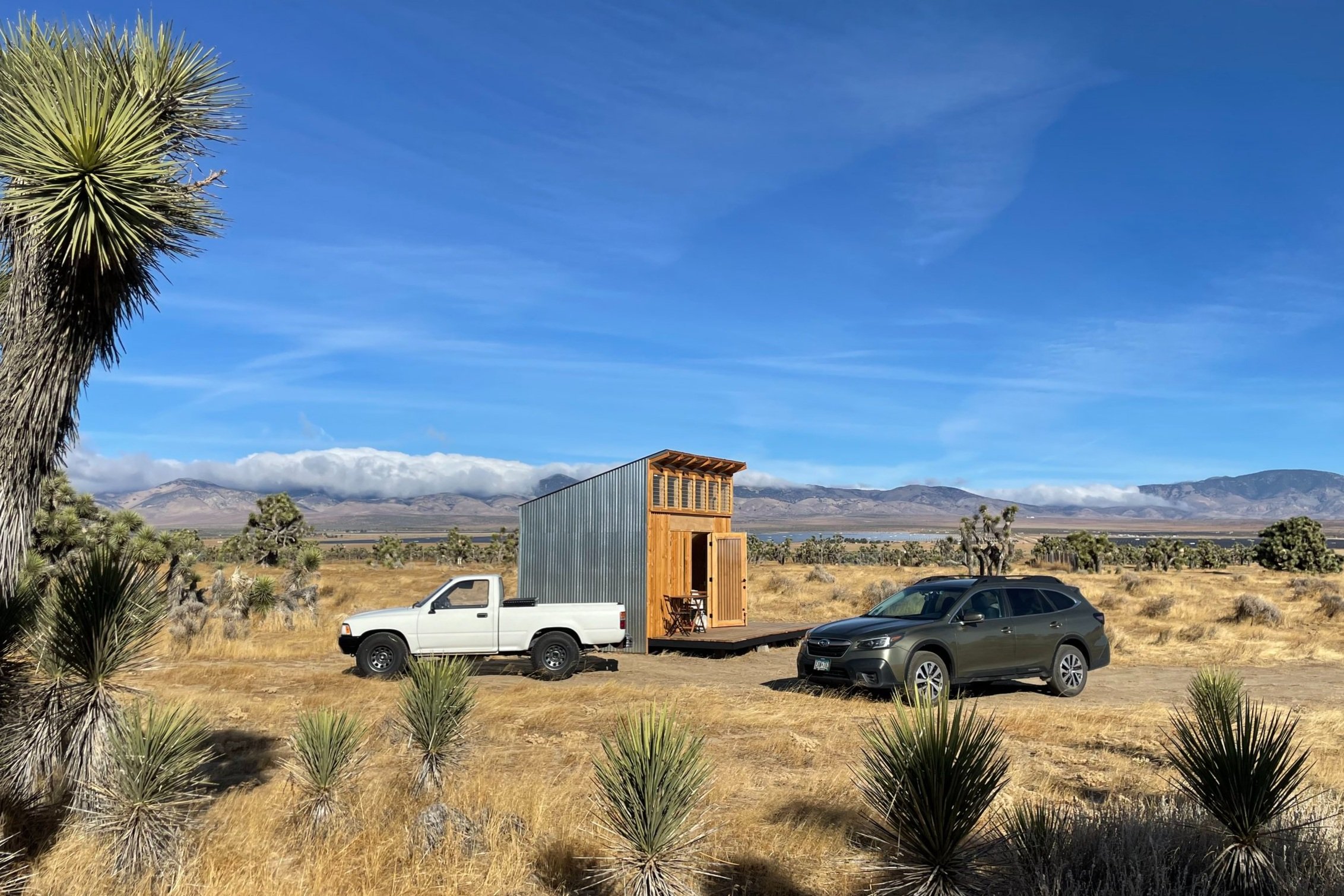 Tiny cabin in the desert