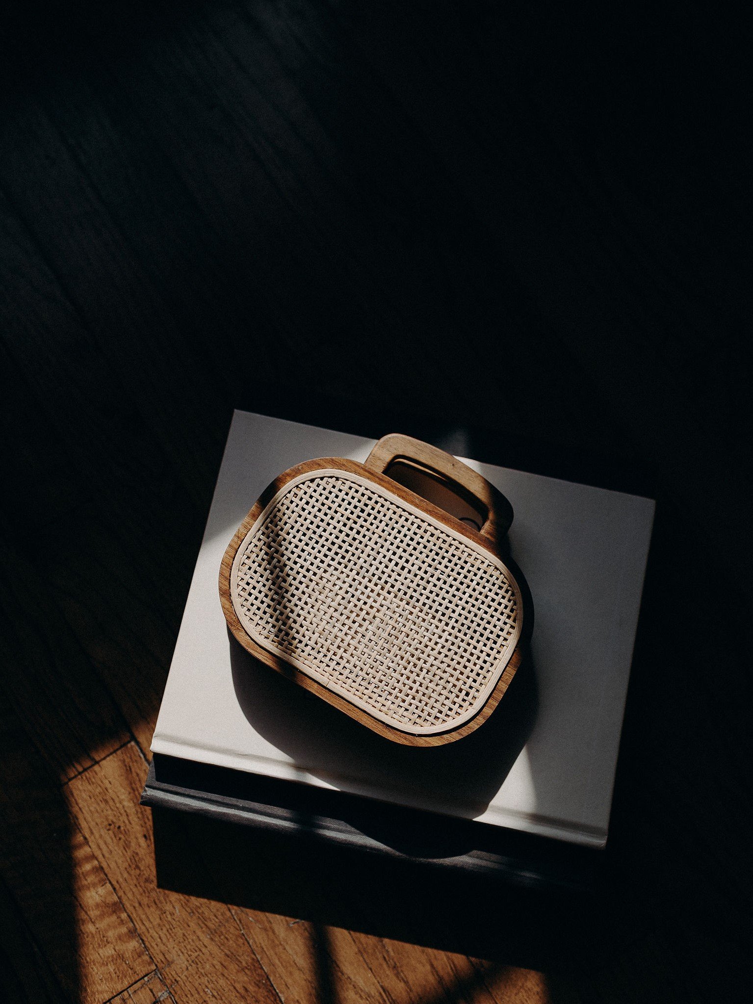 Wooden purse front view