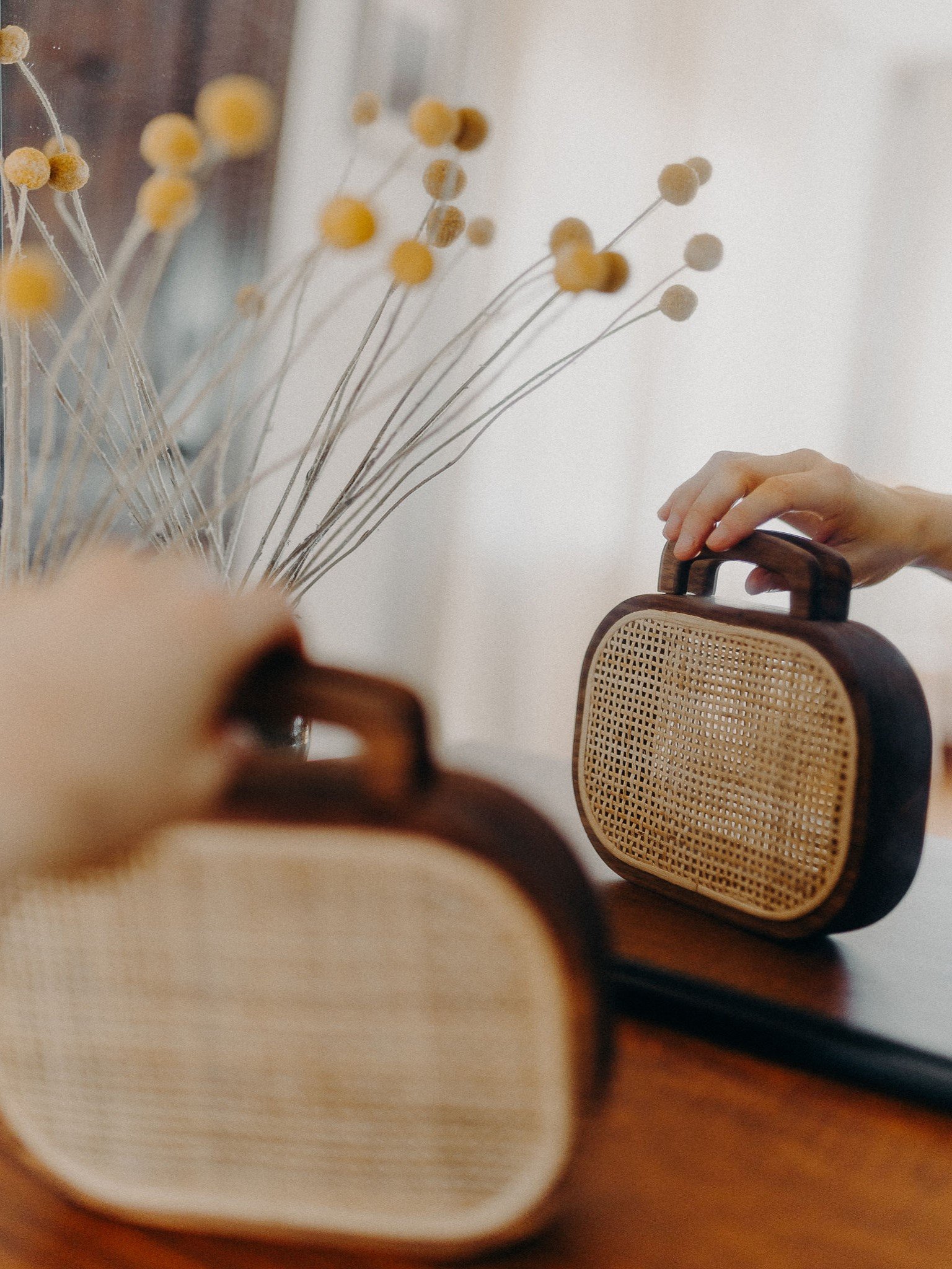 Handmade wooden purse