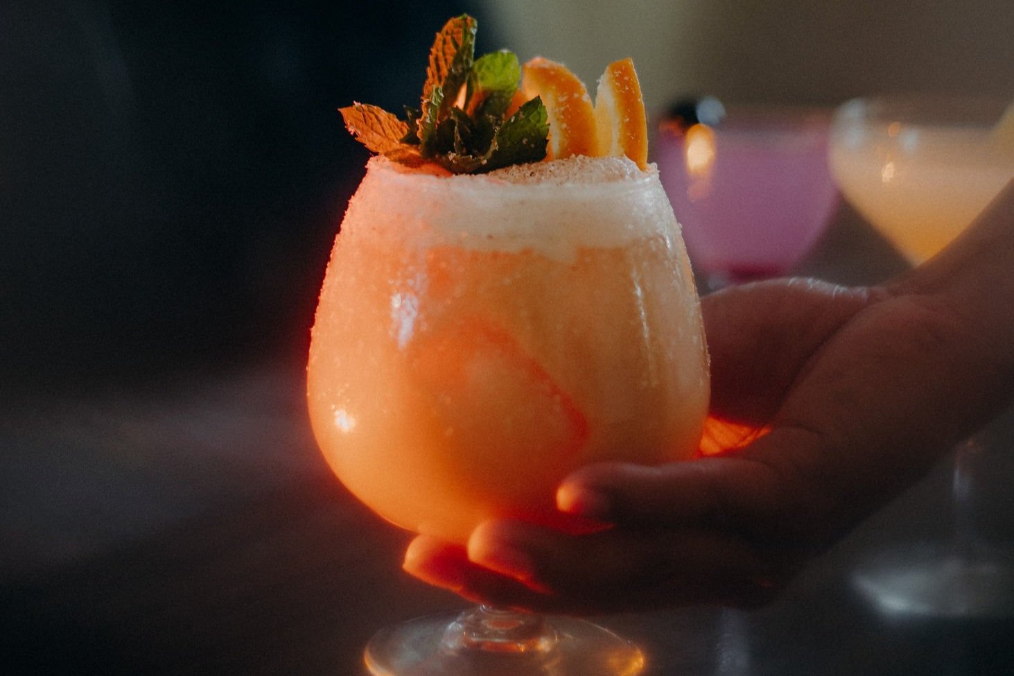 Cocktails and glassware